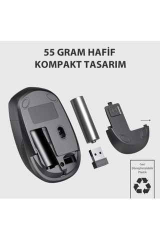 Lecoo Ws204 Beyaz Kablosuz Mouse