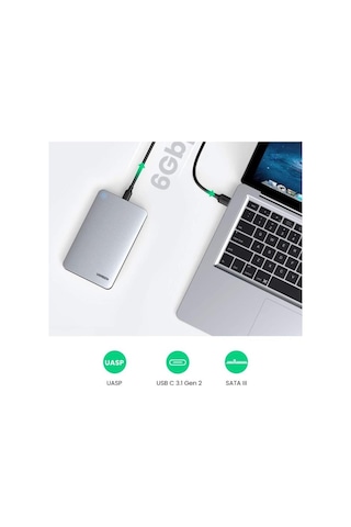 Ugreen Usb Type-c 3.1 Gen2 2.5 Inch Hdd Ssd Alüminyum Harici Disk Kutusu - Teşhir