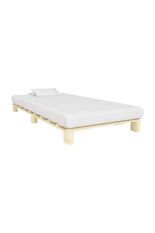 Masif Ahşap Platform Natural Karyola Masif Ahşap Natural 100x200