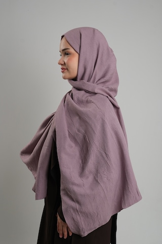 Giverny Violet Düz Klasik Ria Şal İtalyan Dikişli Pamuk Caz Sade 202130 21