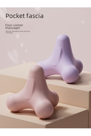 Qingmipy Fitness Kas Gerginliği Giderici Top - Omuz, Boyun, Bel, El Masajı - Pilates, Yoga, Spor Sonrası Rahatlatma - Pembe Opp Poşetli Çok Renkli