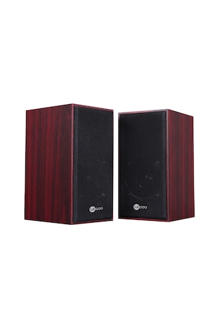 Lecoo DS105 Kablolu USB + 3.5mm Jack Girişli 6W Stereo Masaüstü Ahşap Hoparlör