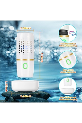 Besthome1 Gezici Meyve Sebzeyi Temizleyici - Etkili, Taşınabilir Usb Şarjlı Beyaz Beyaz