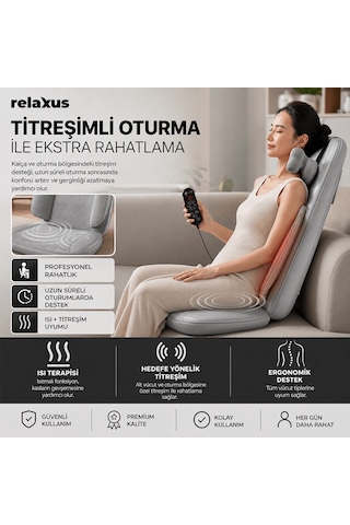 Rlx50 3d Shiatsu Masaj Koltuğu Isıtmalı, Titreşimli, Masaj Cihazı Gri