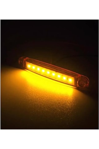 10 Adet 9 Ledli Parmak Led Lamba Sarı 12v-24v Kamyon Kasa Ve Tır Dorse Lambası