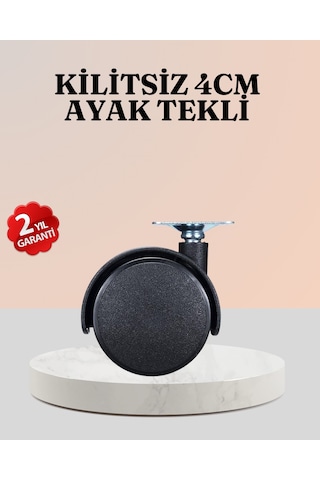 4 Cm Çap Kilitsiz Tekerlek Ayağı Tekli Hafif Mobilyalar İçin