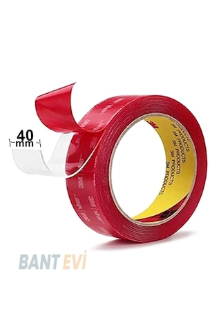 3m 4910f 40mmx2m Şeffaf Çift Taraflı Yüksek Montaj Bandı