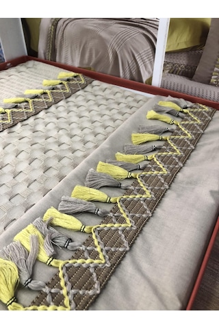 Clasy Butik Tek Kişilik Pike Takımı Bohemline Bej V3 Bej
