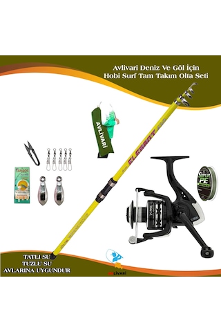 Albastar Elagant 420 Cm 100-200 Gr Avlivari Superx Tam Takım Hobi Surf Olta Seti-9596