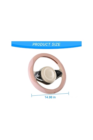 Yifomall 38cm Kuru, Kaymazsız, Dayanıklı Otomobil Direksiyon Kılıfı - Soft Deri Ve Buz Dokusu Malzeme İle Geniş Uyumluluk Kadın Pembe Pembe