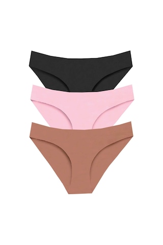 New Lilla 301 Kadın Dikişsiz Lazer Bikini Külot Paketi Çok Renkli
