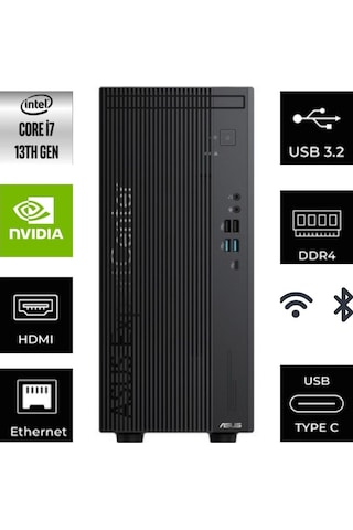 Asus D700ME-5135000410-91 i5-13500 8 GB 4 TB SSD 4 GB T400 W11P Masaüstü Bilgisayar