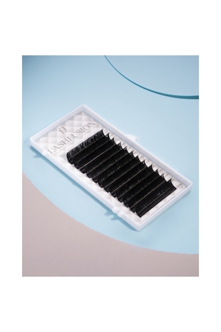 Lashlusion 0.07 D Kıvrım 17mm Hazır Demet Çek Bırak Kolay Rus Wolume Ipek Kirpik 2d 3d 4d 5d 6d 7d 8d 9d