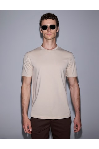Pierre Cardin Erkek Koyu Bej Tişört 50327872-vr088