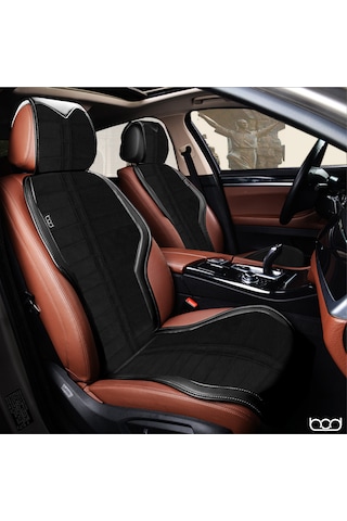 Bod Taytüyü Derili Oto Koltuk Koruyucu Kılıf Gediz Serisi Ön Arka Siyah
