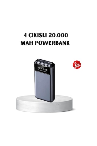Powerbank 20000 Mah Hızlı Şarjlı Led Fenerli Ve 4 Portlu 16311467