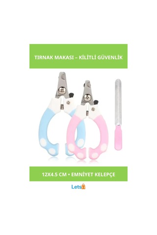 Kilitli Güvenlikli Kedi Köpek Tırnak Makası