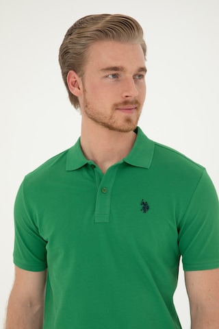 U.S. Polo Assn. Erkek Slim Fit Polo Yaka Yeşil Basic Tişört 50279573-VR054