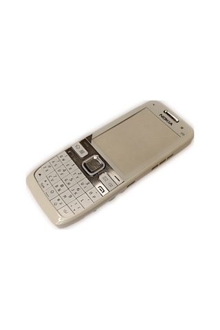 Nokia E55 Kasa Kapak Tuş Takımı E55 Uyumlu Beyaz Renk Orta Kasa Ö