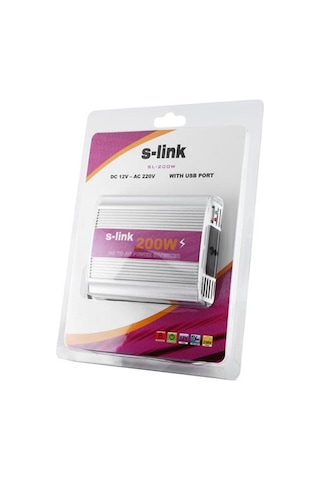 S-lınk Sl-200w 200w Dc12v-ac230v Çakmaktan Power Inverter-94573