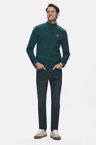 Ucla Gremıo Yeşil Polar Nakışlı Standard Fit Erkek Sweatshirt Yeşil