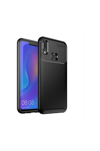 Huawei Honor Play Kılıf Zore Negro Silikon Kapak Kahverengi