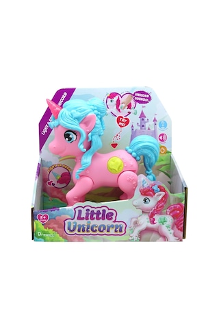 Evrensel Oyuncak Sesli Işıklı Unicorn Beyaz-pembe