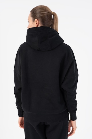 Maraton Oversize Kadın Kapüşonlu Siyah- Sweatshirt Siyah-