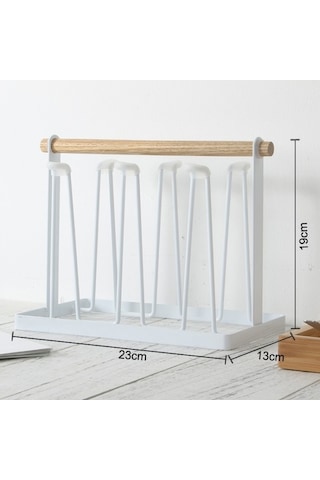 Dancemonkey Demir Mutfak Bardaklık Drenaj Rafı Bronz Renk Pratik Saklama Çok Renkli