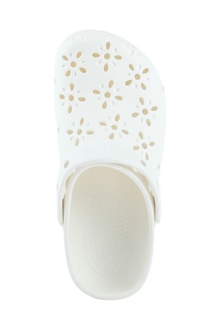 Crocs Classic Floral Cut Out Kadın Beyaz Sandalet 210927-0wv Beyaz