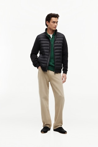 Tommy Hilfiger Mıx Medıa Ess Rwb Stand Collar Erkek Siyah Sweatshirt - Mw0mw41329
