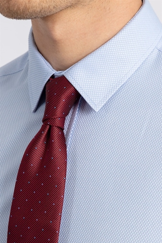 Tudors 15221 Modern Slim Fit Dar Kesim Armürlü Erkek Gömlek Mavi