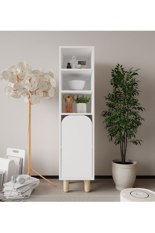 Parma 1 Kapaklı Mutfak Dolap, Kahve Köşesi, Çok Amaçlı Dolap Beyaz