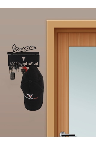 Torque-MX Metal Dekoratif Anahtar Askısı EA16 Siyah