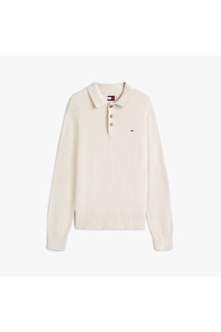 Tommy Hilfiger Tjm Slım Essentıal Polo Sweater Erkek Bej Kazak - Dm0dm20304
