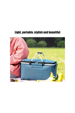 Xiyyadms 30l Büyük Kapasiteli Isı Saklama Sepeti - Dış Mekan Piknik, Kamp, İş İçin Isı Ve Soğuk Saklama, Su Geçirmez İç, Dayanıklı Çelik Çerçeve, Kırmızı Çok Renkli