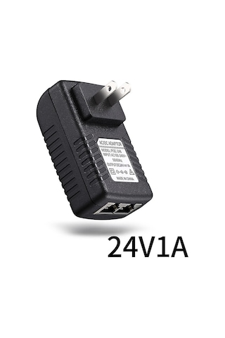 Geeksen Eu Fişli 24v 1a Poe Enjektörü, Ip Kameralar Ve Ağ Cihazları İçin Ethernet Kablosu İle Güç Ve Veri Dağıtımı