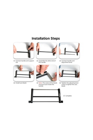 Sundick Alüminyum Alaşımlı Dikdörtgen El Testere Açık Katlanır Siyah