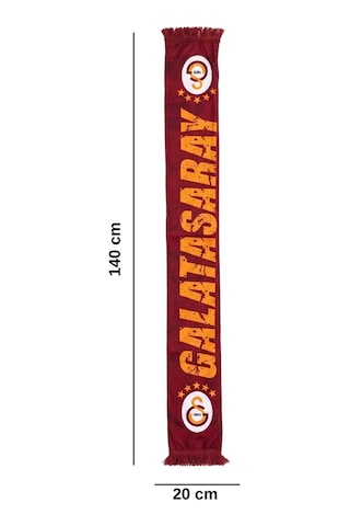 Galatasaray Lisanslı 5 Yıldız Kırmızı Şal Atkı Uv Kutu Kırmızı - Sarı 86578571