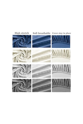 Upmall Kadife Oval Sandalye Kılıfı,sandalye Örtüsü Antrast 6 Adet