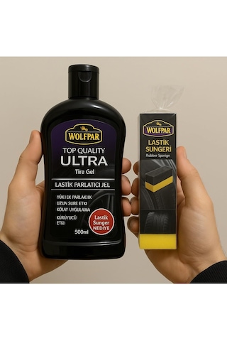 Top Quality Ultra Lastik Parlatıcı Jel -500 Ml. & Sünger li Diğer