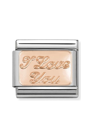 Composable Classic Dekoratif Link - Plakalar - Seni Seviyorum - 9k Rose Altın