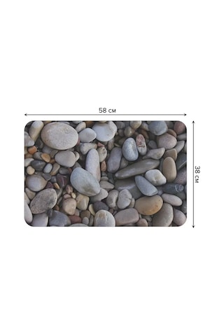 Joyarty Banyo Ve Tuvalet Paspası 58x38 Cm "deniz Çakılı" 241478636 Gri