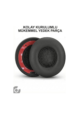 Beats Solo 2 Solo 3 Uyumlu Yumuşak Deri Kulaklık Pedi Sünger Yastığı Pedi Siyah