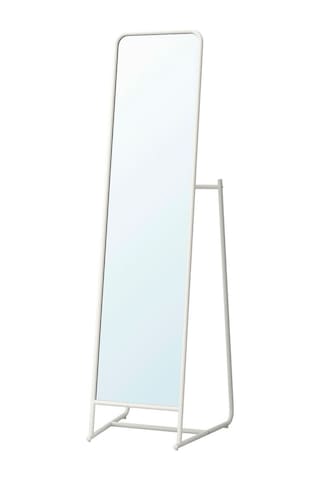 Ayaklı Boy Aynası, Beyaz, 48x160 Cm Beyaz