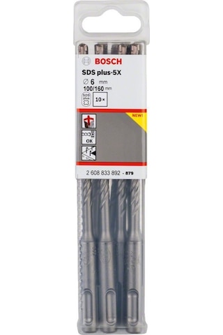 Bosch SDS-Plus 5X Kırıcı Delici Matkap Ucu 6x160 mm 10'lu Paket - 2608833892