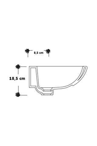Güral Vit Lavabo 22 x 42 Sağ Delikli