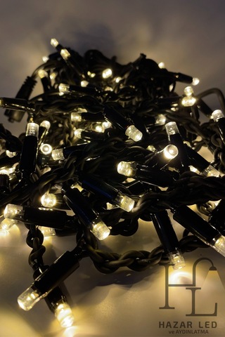 2.5 M Led 152 Ledli 24 Saçaklı Eklenebilir Ip65 Dış Mekan Siyah Kablolu Dekoratif Led Işık Gün Işığı