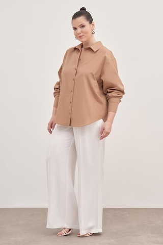 Myline Oversize Poplin Gömlek-1812 Deve Tüyü Camel