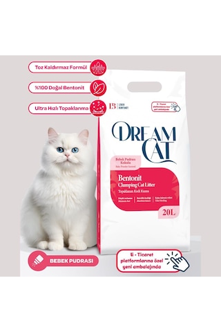 Dream Cat Bebek Pudrası Kokulu Kedi Kumu 20 L